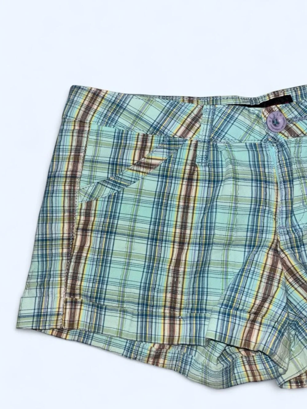 Vintage Y2K L.E.I. Luxe Plaid Shorts size 5